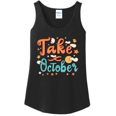 Take October Funny Halloween Ladies Essential Tank