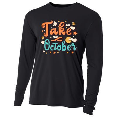 Take October Funny Halloween Cooling Performance Long Sleeve Crew