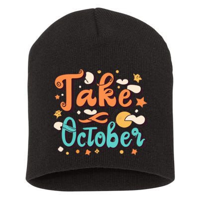 Take October Funny Halloween Short Acrylic Beanie