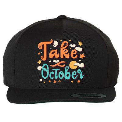 Take October Funny Halloween Wool Snapback Cap