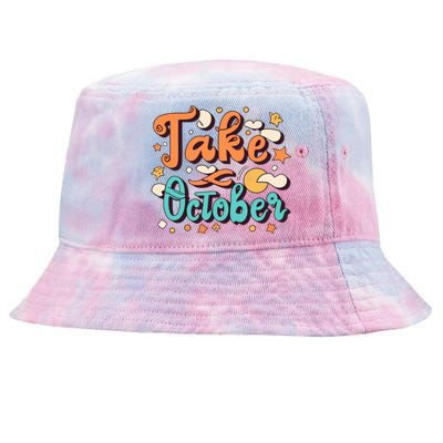 Take October Funny Halloween Tie-Dyed Bucket Hat