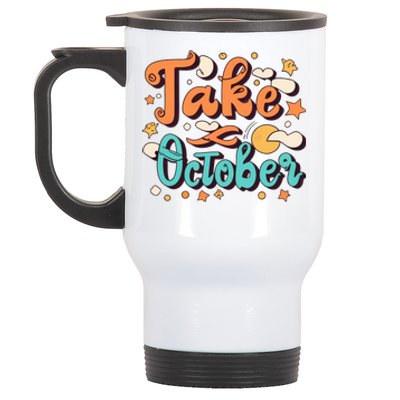 Take October Funny Halloween Stainless Steel Travel Mug