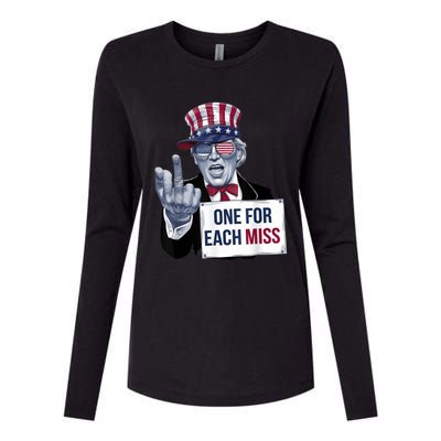 Trump One For Each Miss Graphic Trump Bold Statement Womens Cotton Relaxed Long Sleeve T-Shirt