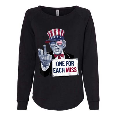 Trump One For Each Miss Graphic Trump Bold Statement Womens California Wash Sweatshirt