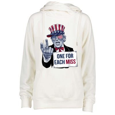 Trump One For Each Miss Graphic Trump Bold Statement Womens Funnel Neck Pullover Hood