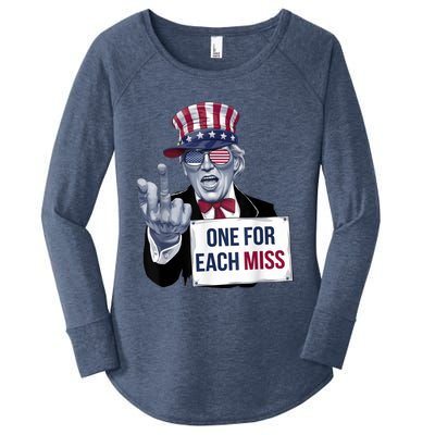 Trump One For Each Miss Graphic Trump Bold Statement Women's Perfect Tri Tunic Long Sleeve Shirt