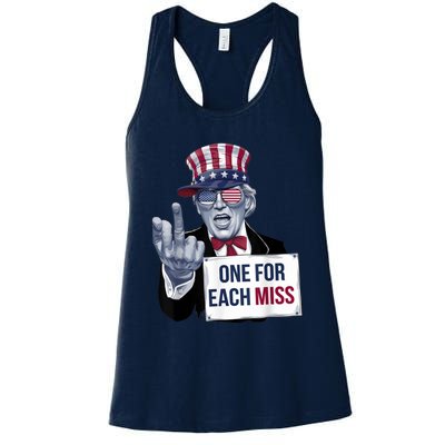 Trump One For Each Miss Graphic Trump Bold Statement Women's Racerback Tank