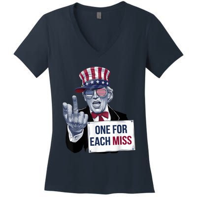 Trump One For Each Miss Graphic Trump Bold Statement Women's V-Neck T-Shirt