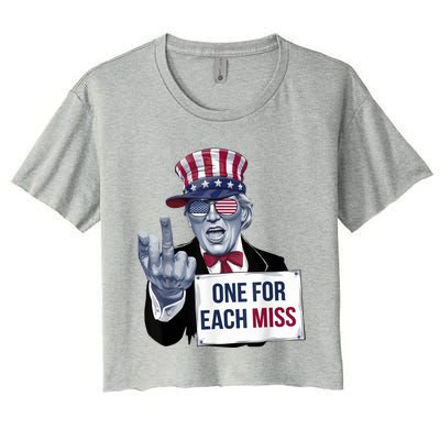 Trump One For Each Miss Graphic Trump Bold Statement Women's Crop Top Tee