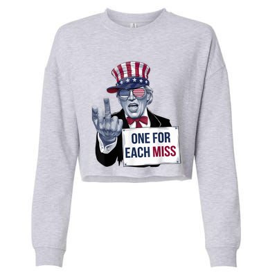 Trump One For Each Miss Graphic Trump Bold Statement Cropped Pullover Crew