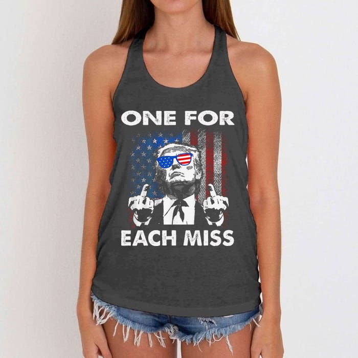 Trump One For Each Miss Gift Women's Knotted Racerback Tank