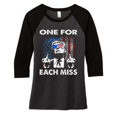 Trump One For Each Miss Gift Women's Tri-Blend 3/4-Sleeve Raglan Shirt