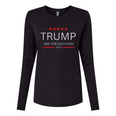 Trump One For Each Miss Patriotic Womens Cotton Relaxed Long Sleeve T-Shirt