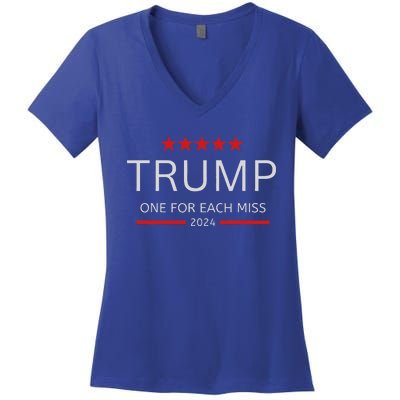 Trump One For Each Miss Patriotic Women's V-Neck T-Shirt