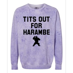 Tits Out For Harambe Colorblast Crewneck Sweatshirt