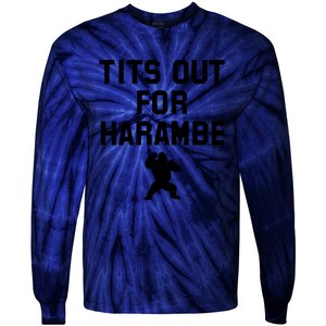 Tits Out For Harambe Tie-Dye Long Sleeve Shirt