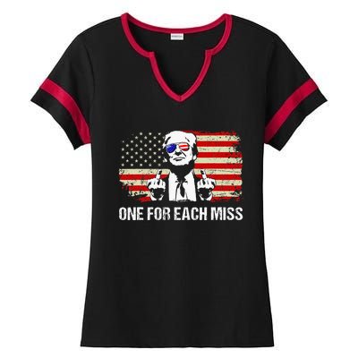 Trump One For Each Miss Trump Vote Trump 2024 America Ladies Halftime Notch Neck Tee