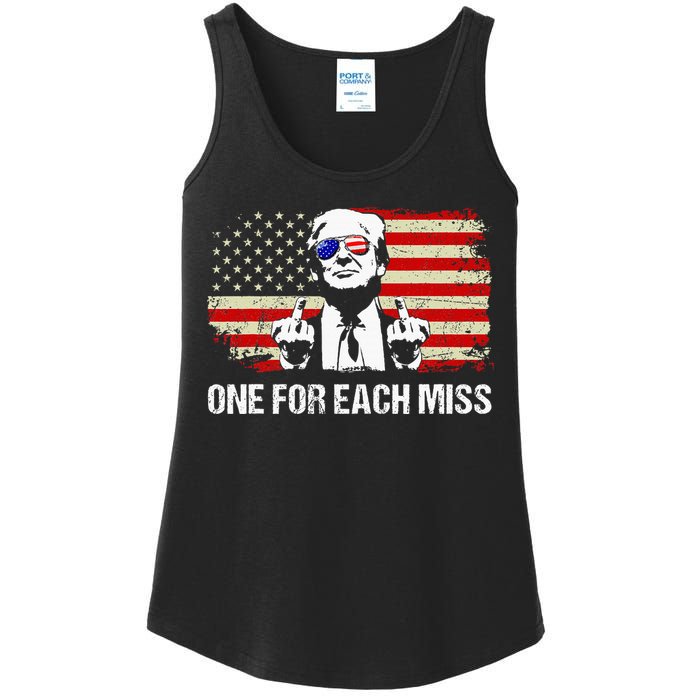 Trump One For Each Miss Trump Vote Trump 2024 America Ladies Essential Tank