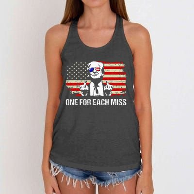 Trump One For Each Miss Trump Vote Trump 2024 America Women's Knotted Racerback Tank