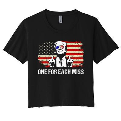 Trump One For Each Miss Trump Vote Trump 2024 America Women's Crop Top Tee