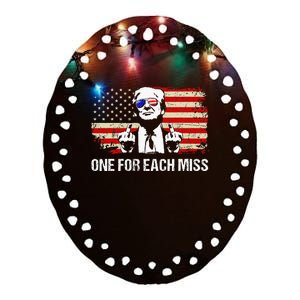 Trump One For Each Miss Trump Vote Trump 2024 America Ceramic Oval Ornament