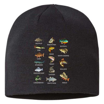 Types Of Freshwater Fish Species Fishing Fisherman Anglers Sustainable Beanie