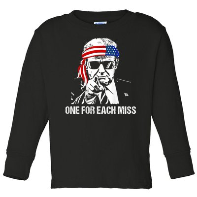 Trump One For Each Miss Trump Vote Trump 2024 Toddler Long Sleeve Shirt