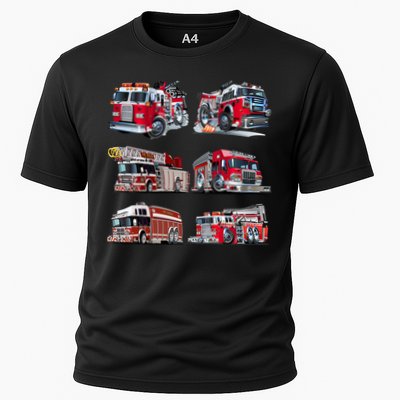 Types Of Fire Truck Boy Toddler Firefighter Xmas Funny Gift Performance Shirt