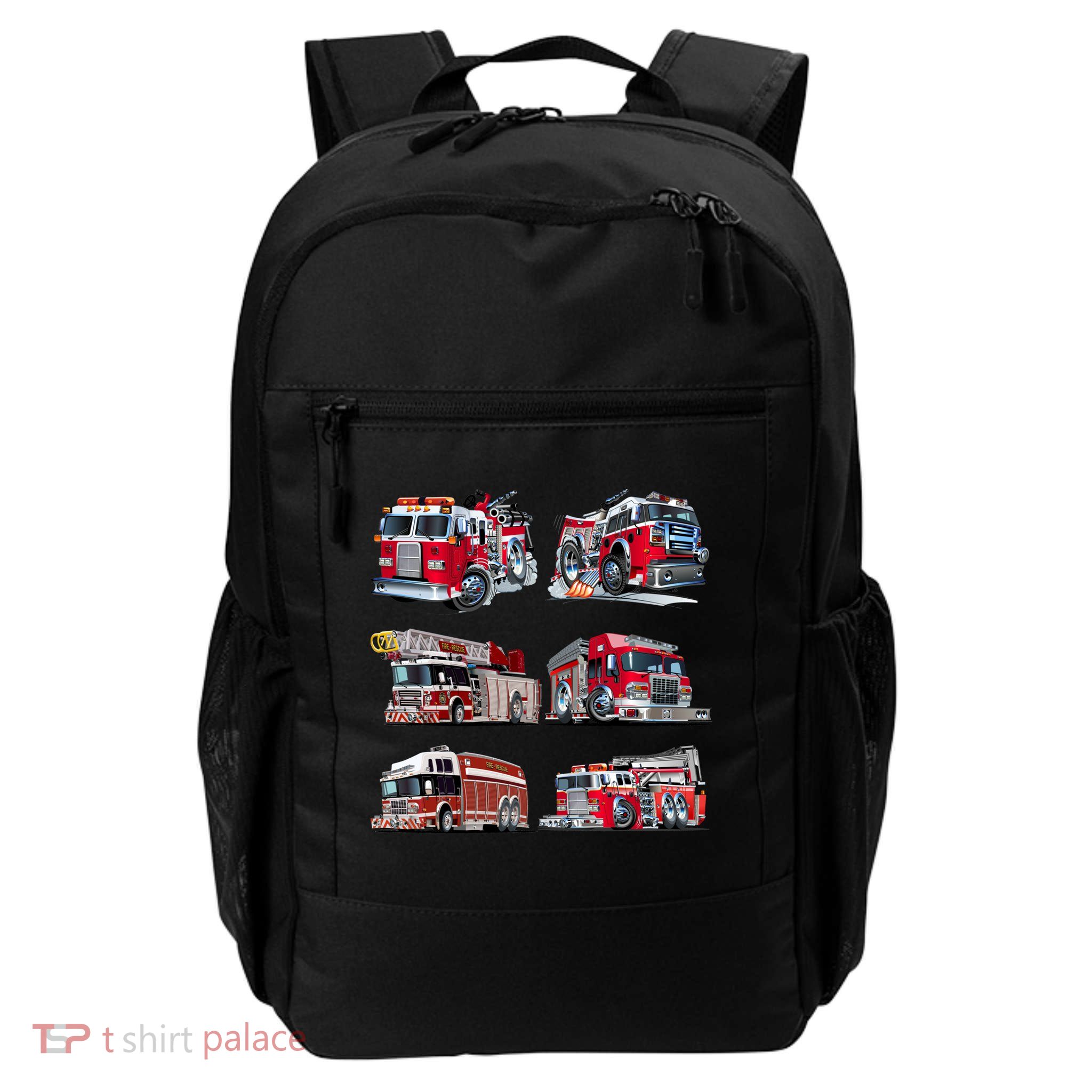 Types Of Fire Truck Boy Toddler Firefighter Xmas Funny Gift Backpack