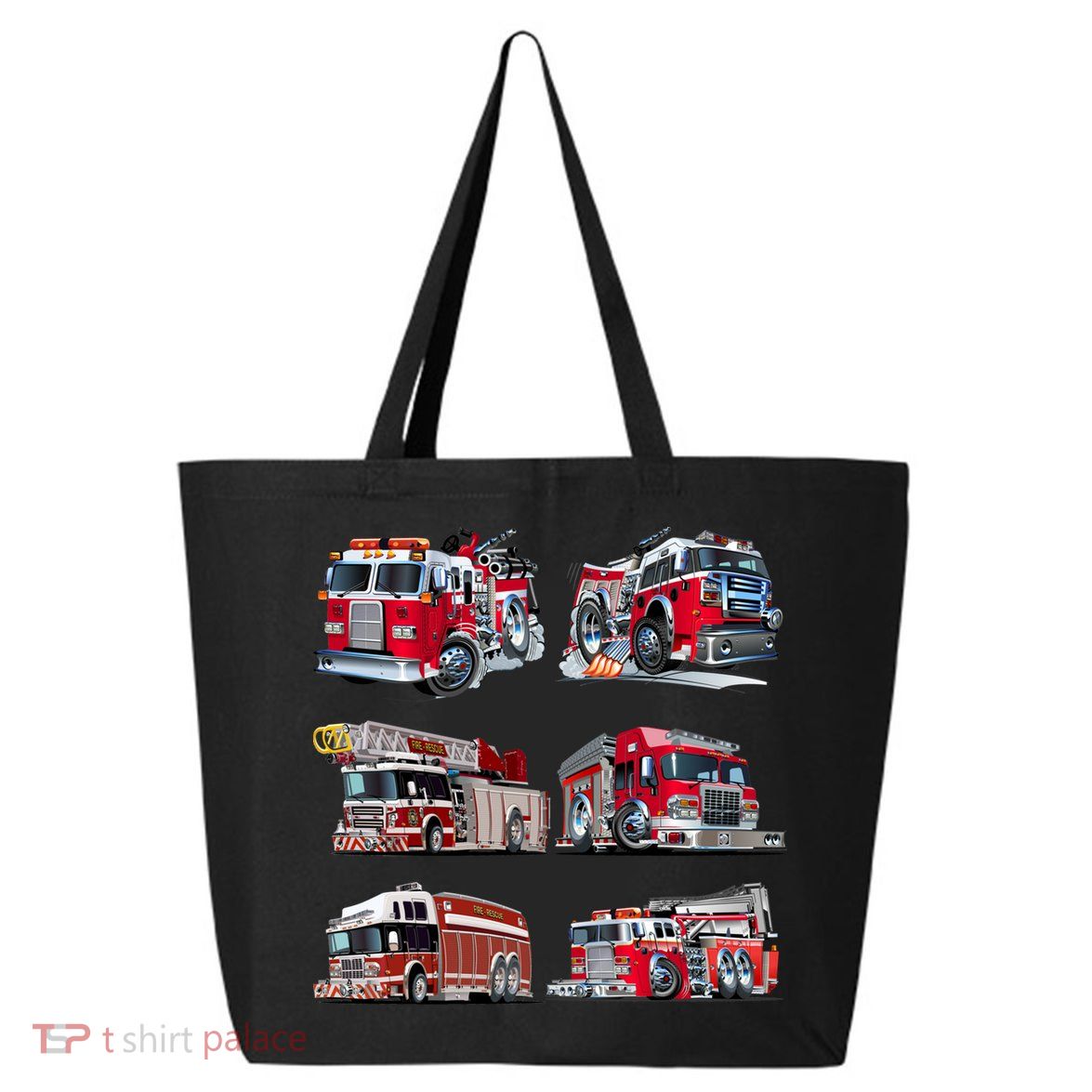 Types Of Fire Truck Boy Toddler Firefighter Xmas Funny Gift 25L Jumbo Tote