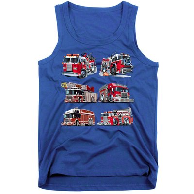 Types Of Fire Truck Boy Toddler Firefighter Xmas Funny Gift Tank Top