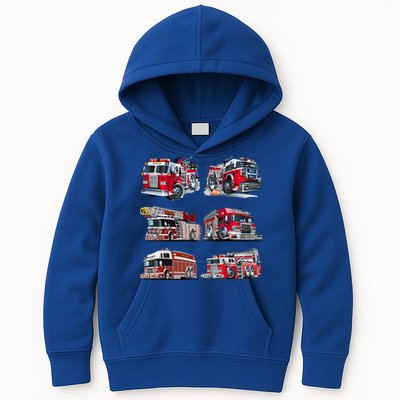 Types Of Fire Truck Boy Toddler Firefighter Xmas Funny Gift Kids Hoodie