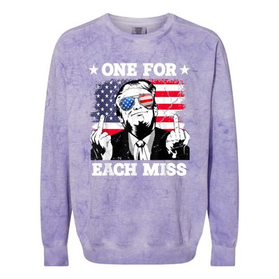 Trump One For Each Miss Trump Vote 2024 America Usa Colorblast Crewneck Sweatshirt