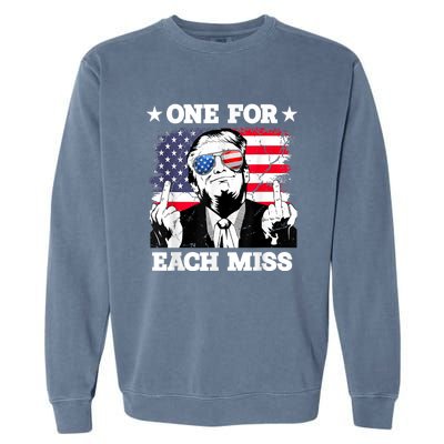 Trump One For Each Miss Trump Vote 2024 America Usa Garment-Dyed Sweatshirt