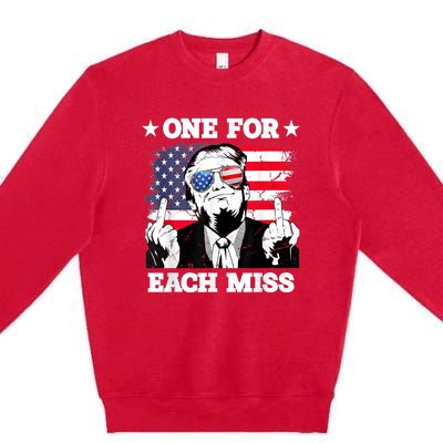 Trump One For Each Miss Trump Vote 2024 America Usa Premium Crewneck Sweatshirt