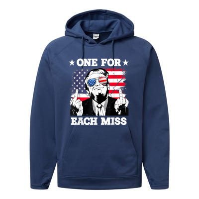 Trump One For Each Miss Trump Vote 2024 America Usa Performance Fleece Hoodie