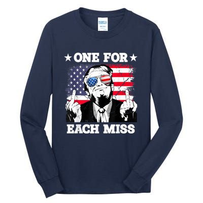 Trump One For Each Miss Trump Vote 2024 America Usa Tall Long Sleeve T-Shirt