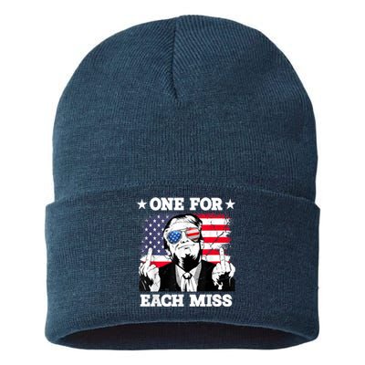 Trump One For Each Miss Trump Vote 2024 America Usa Sustainable Knit Beanie