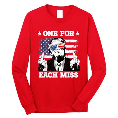 Trump One For Each Miss Trump Vote 2024 America Usa Long Sleeve Shirt