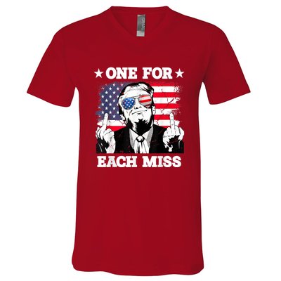 Trump One For Each Miss Trump Vote 2024 America Usa V-Neck T-Shirt