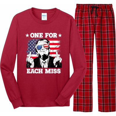 Trump One For Each Miss Trump Vote 2024 America Usa Long Sleeve Pajama Set