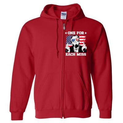 Trump One For Each Miss Trump Vote 2024 America Usa Full Zip Hoodie