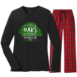 The Oaks Front And Back 2 Women's Long Sleeve Flannel Pajama Set 