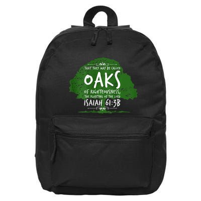 The Oaks Front And Back 2 16 in Basic Backpack