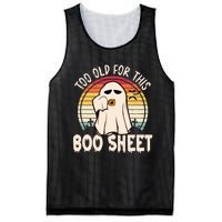 Too Old For This Boo Sheet / Funny Halloween Ghost Mesh Reversible Basketball Jersey Tank