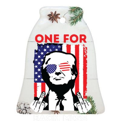 Trump One For Each Miss Ceramic Bell Ornament