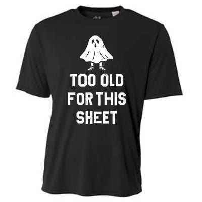 Too Old For This Sheet Halloween Cooling Performance Crew T-Shirt