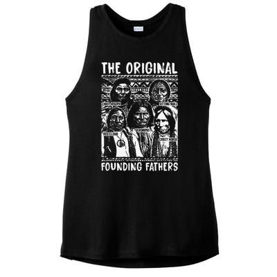 The Original Founding Fathers Native American Themed Ladies PosiCharge Tri-Blend Wicking Tank