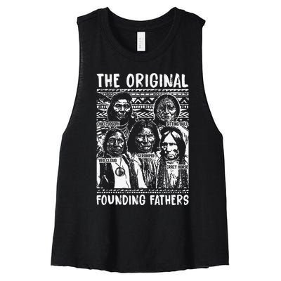 The Original Founding Fathers Native American Themed Women's Racerback Cropped Tank