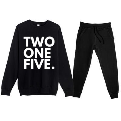 TWO ONE FIVE Area Code 215 Philadelphia PA Pennsylvania USA Premium Crewneck Sweatsuit Set